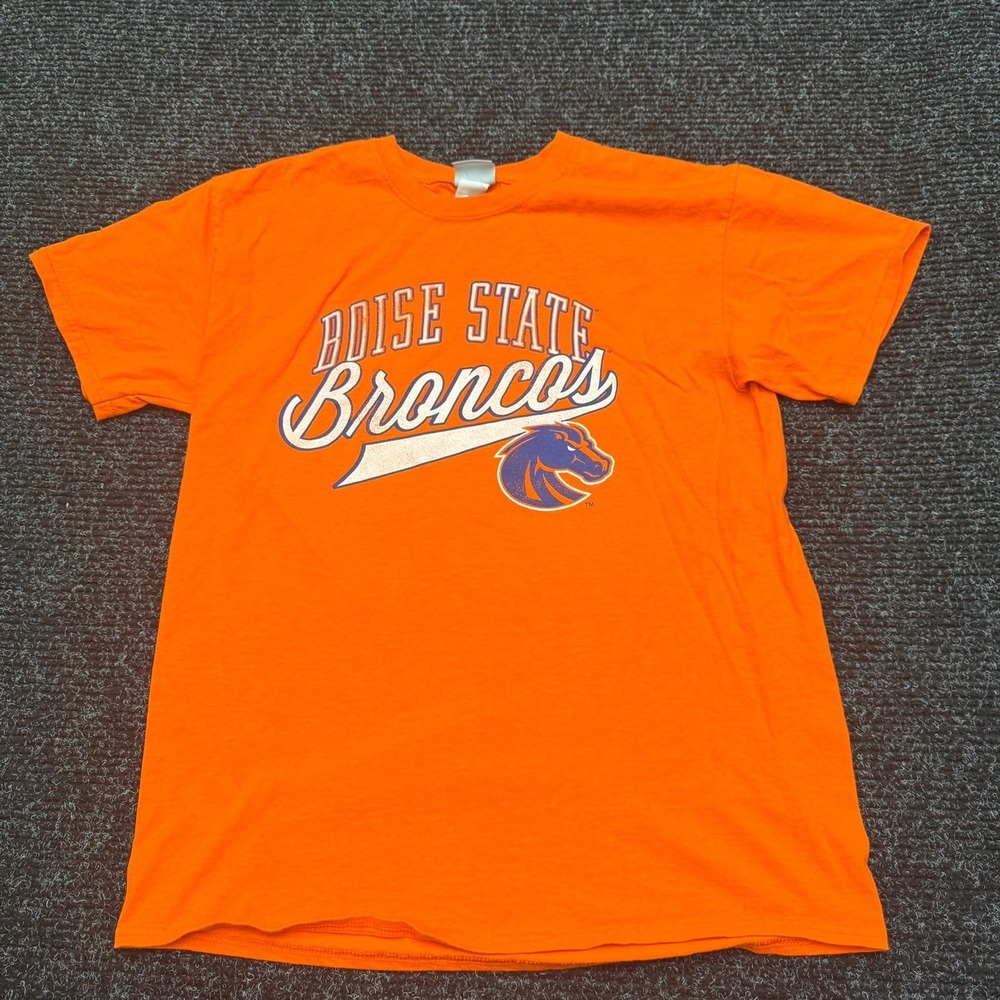 MV Sport Boise State Broncos T-Shirt Mens Large Orange NCAA Graphic Tee